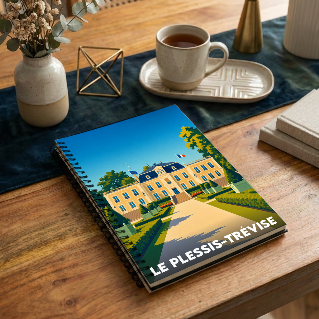 Carnet souvenir de la ville de Le Plessis-Trévise avec une illustration stylisée.