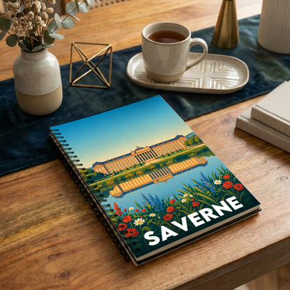 Carnet souvenir de la ville de Saverne avec une illustration stylisée.