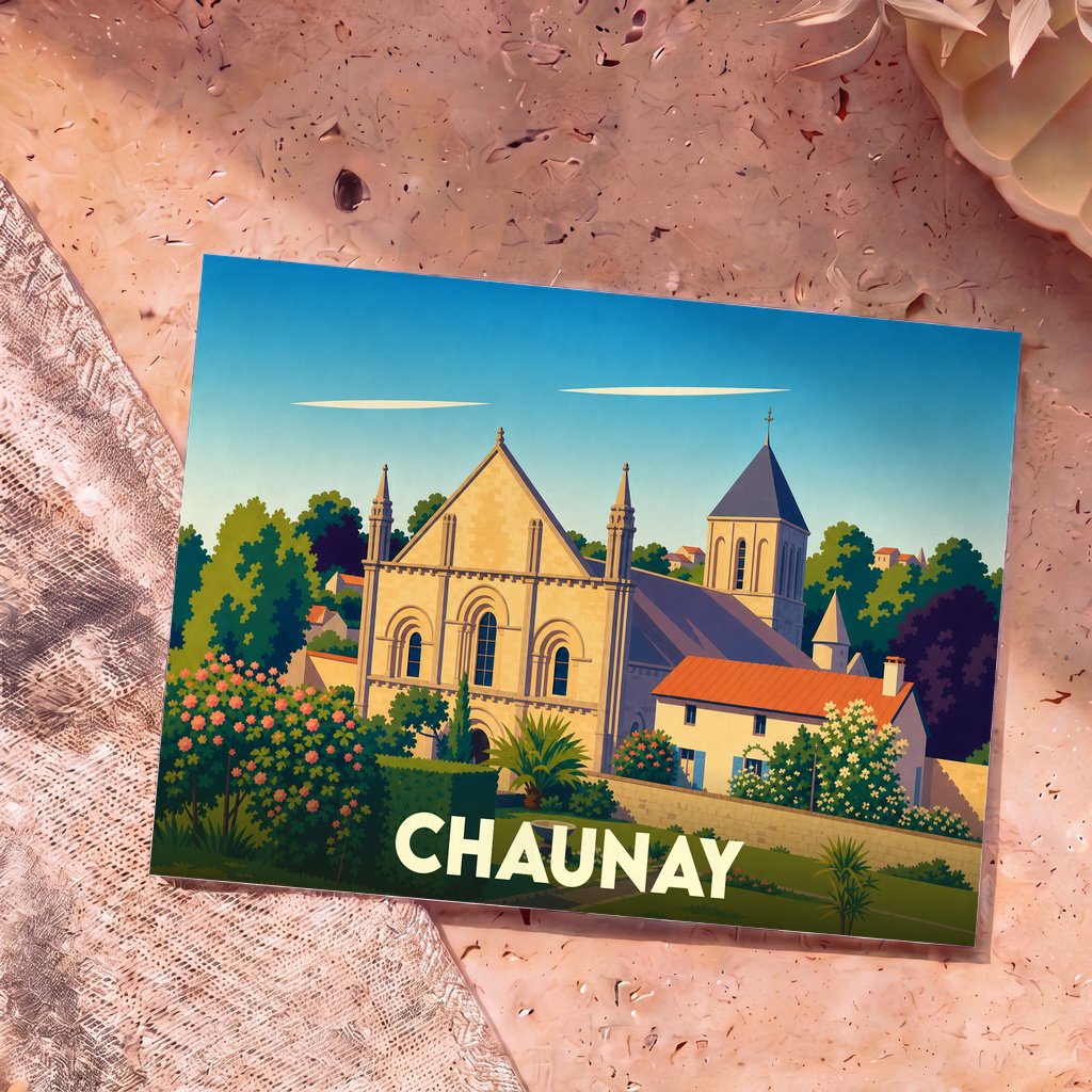 Carte postale souvenir de Chaunay