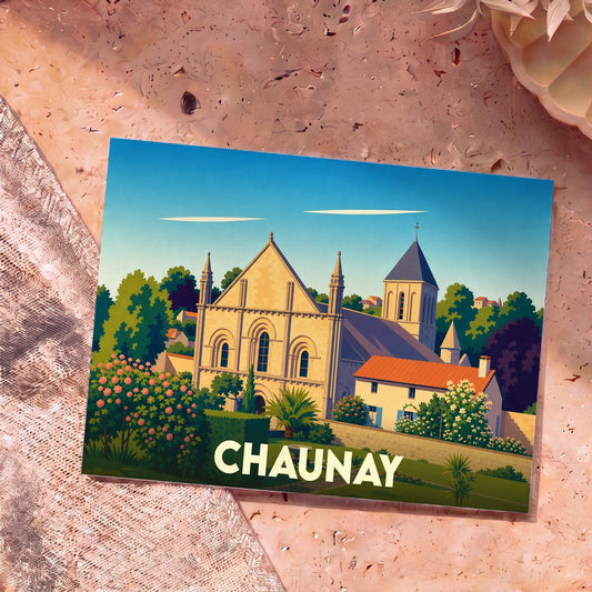 Carte postale souvenir de Chaunay