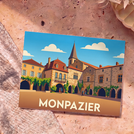 Carte postale souvenir de Monpazier