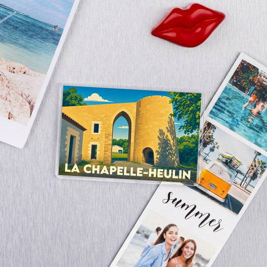 Magnat souvenir de la ville de La Chapelle-Heulin avec une illustration stylisée.