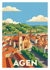 Poster souvenir de Agen – image brute sans cadre