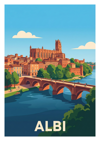 Poster souvenir de Albi – image brute sans cadre