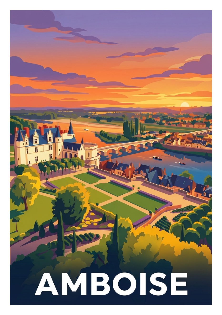 Poster souvenir de Amboise – image brute sans cadre