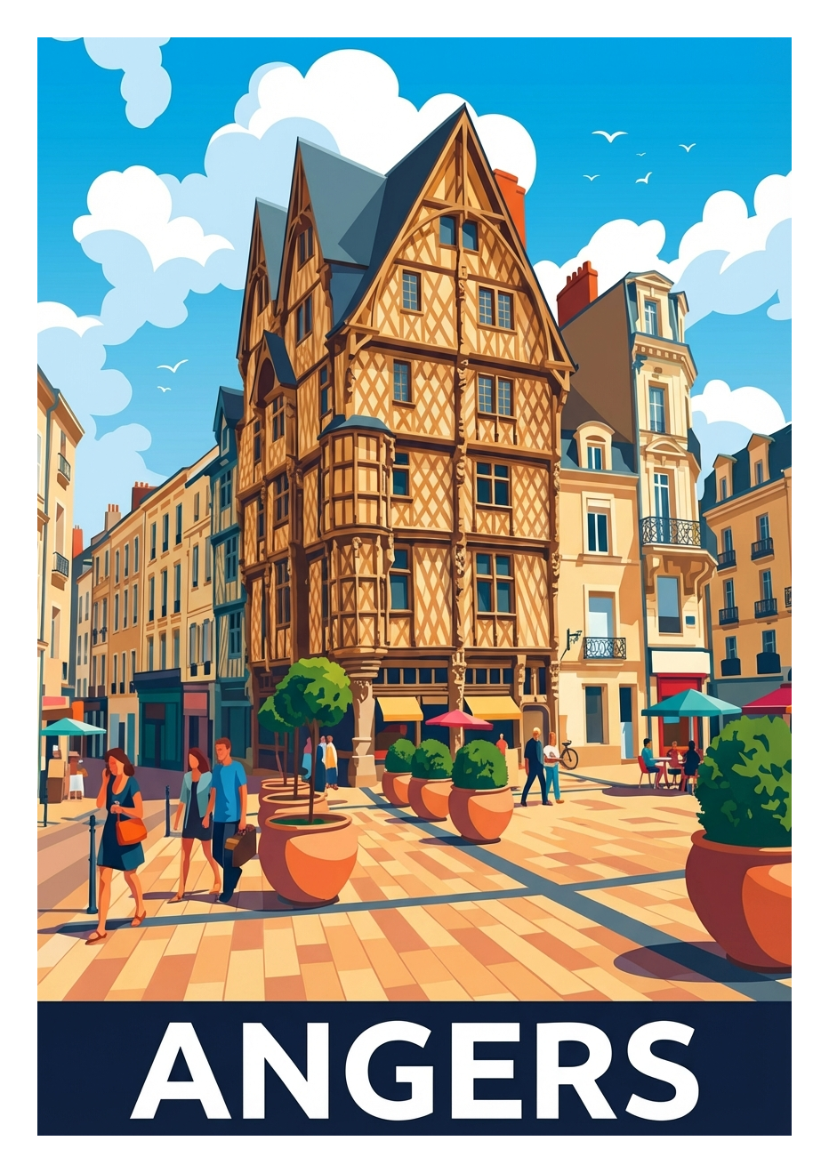 Poster souvenir de Angers – image brute sans cadre