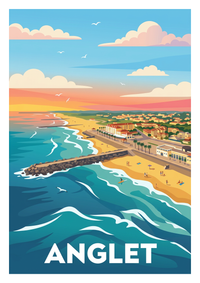 Poster souvenir de Anglet – image brute sans cadre
