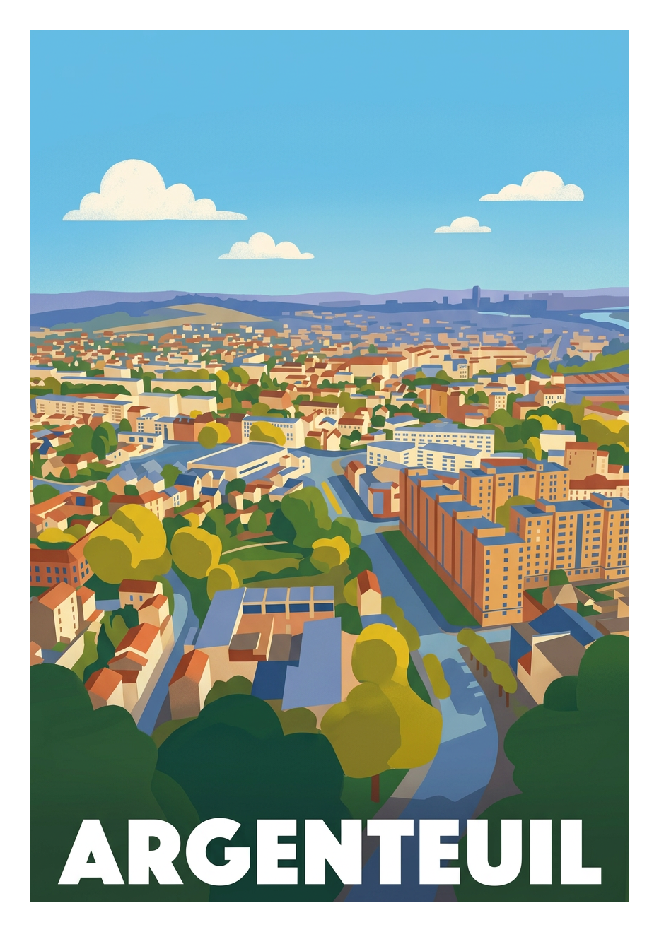 Poster souvenir de Argenteuil – image brute sans cadre