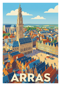 Poster souvenir de Arras – image brute sans cadre