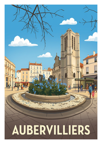 Poster souvenir de Aubervilliers – image brute sans cadre