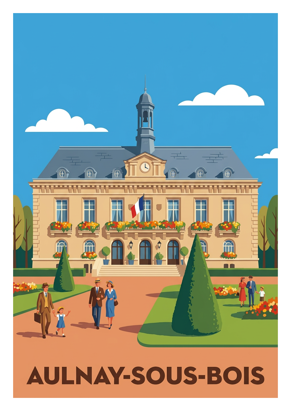 Poster souvenir de Aulnay-sous-Bois – image brute sans cadre
