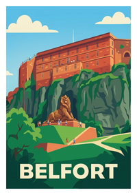 Poster souvenir de Belfort – image brute sans cadre