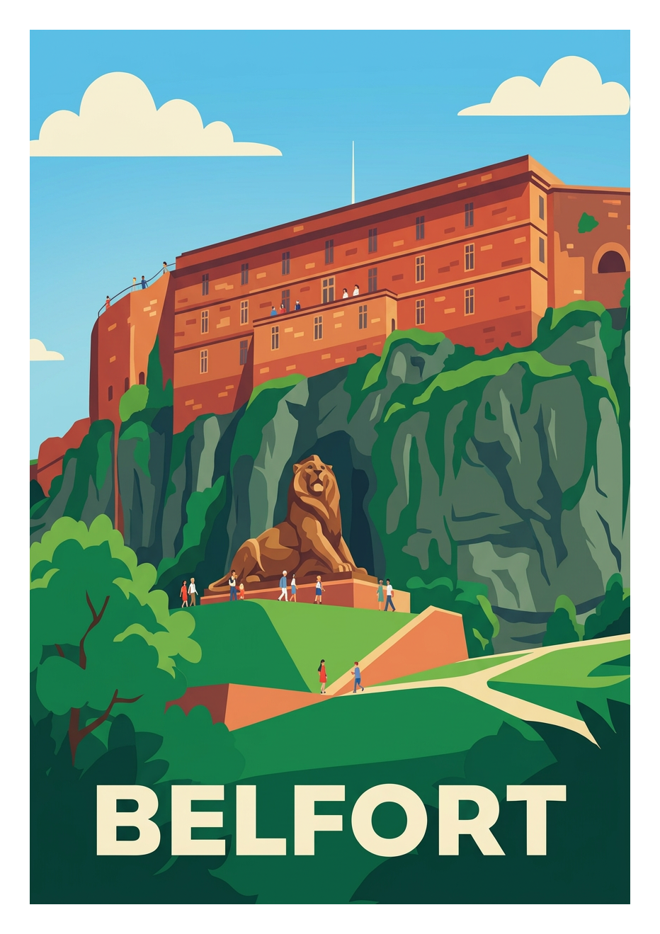Poster souvenir de Belfort – image brute sans cadre
