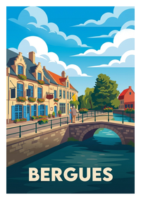 Poster souvenir de Bergues – image brute sans cadre