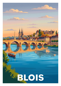 Poster souvenir de Blois – image brute sans cadre