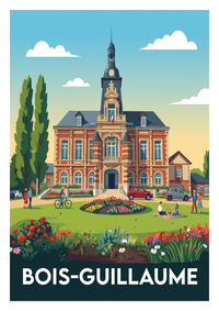 Poster souvenir de Bois-Guillaume – image brute sans cadre