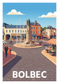 Poster souvenir de Bolbec – image brute sans cadre