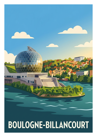Poster souvenir de Boulogne-Billancourt – image brute sans cadre