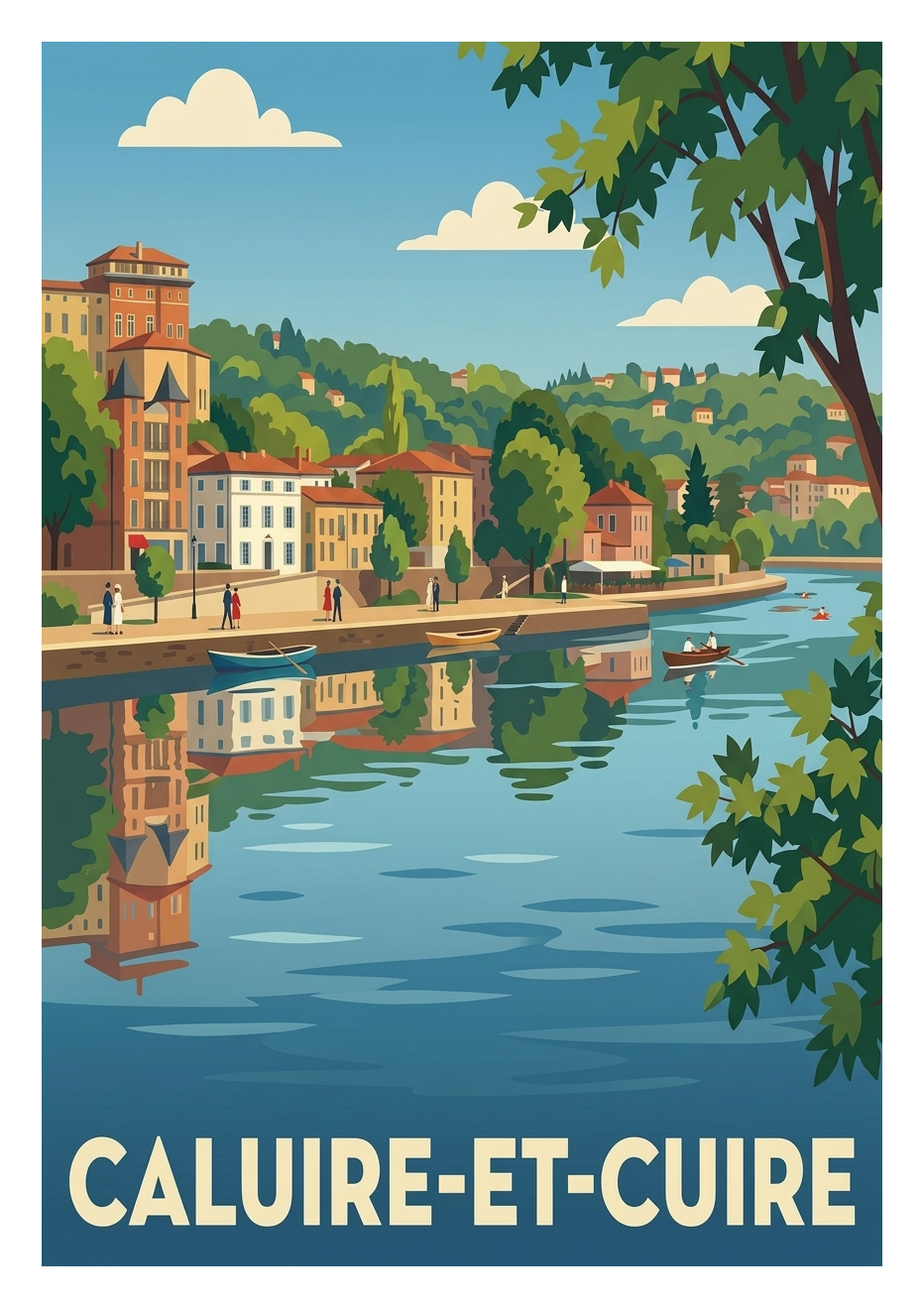 Poster souvenir de Caluire-et-Cuire – image brute sans cadre