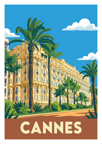 Poster souvenir de Cannes – image brute sans cadre