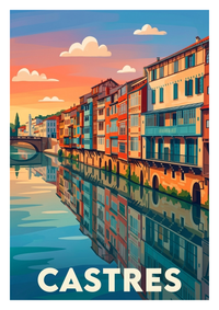 Poster souvenir de Castres – image brute sans cadre