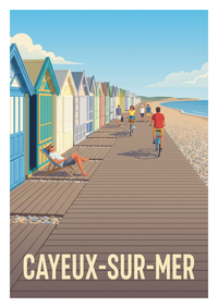 Poster souvenir de Cayeux-sur-Mer – image brute sans cadre