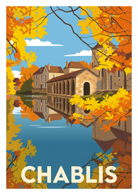 Poster souvenir de Chablis – image brute sans cadre