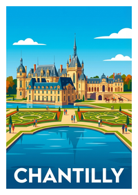 Poster souvenir de Chantilly – image brute sans cadre