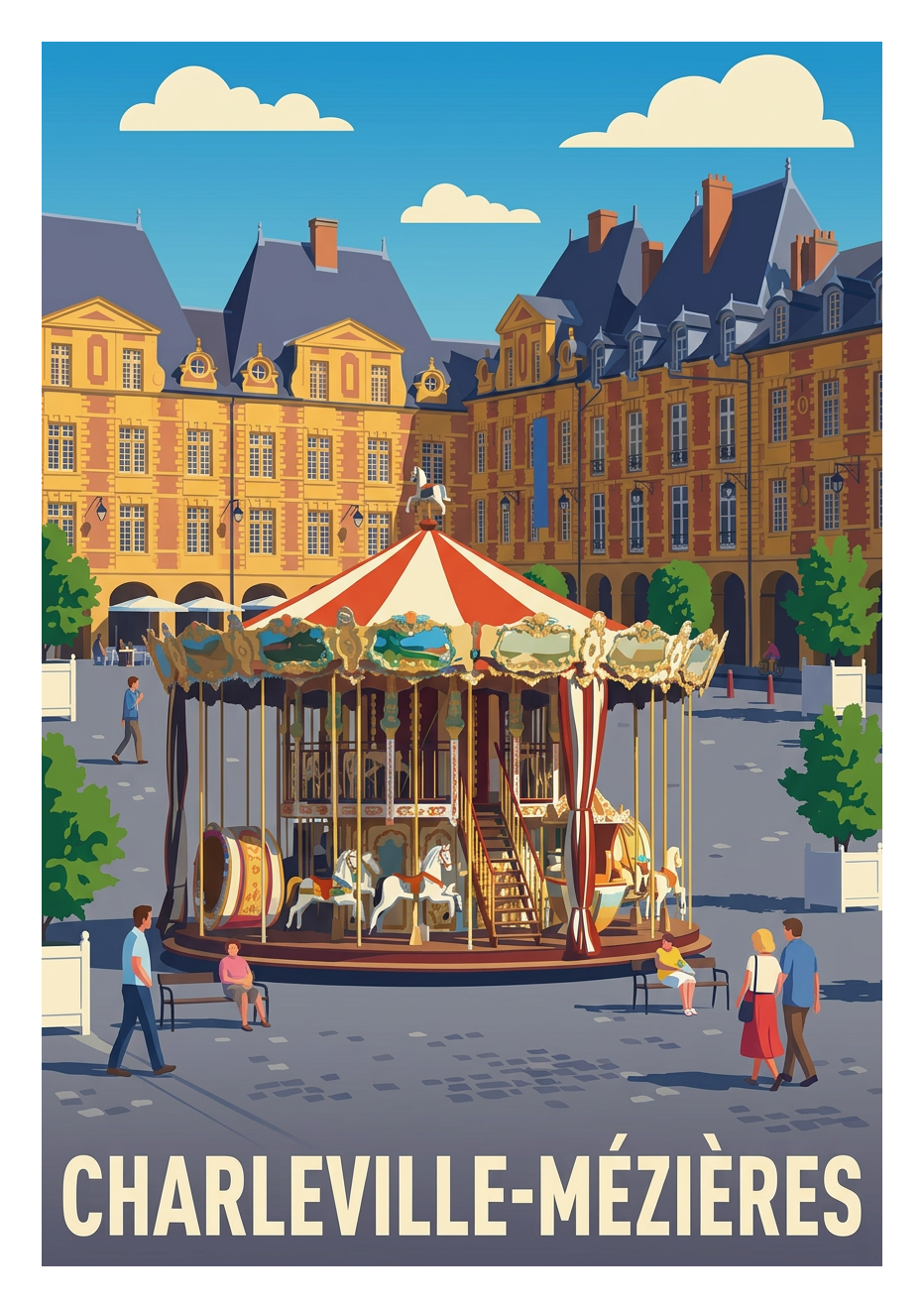 Poster souvenir de Charleville-Mézières – image brute sans cadre