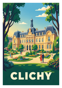 Poster souvenir de Clichy – image brute sans cadre