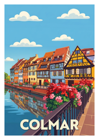 Poster souvenir de Colmar – image brute sans cadre