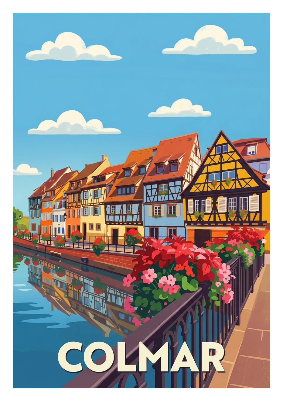 Poster souvenir de Colmar – image brute sans cadre