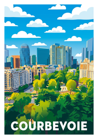 Poster souvenir de Courbevoie – image brute sans cadre