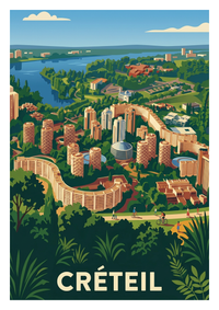 Poster souvenir de Créteil – image brute sans cadre