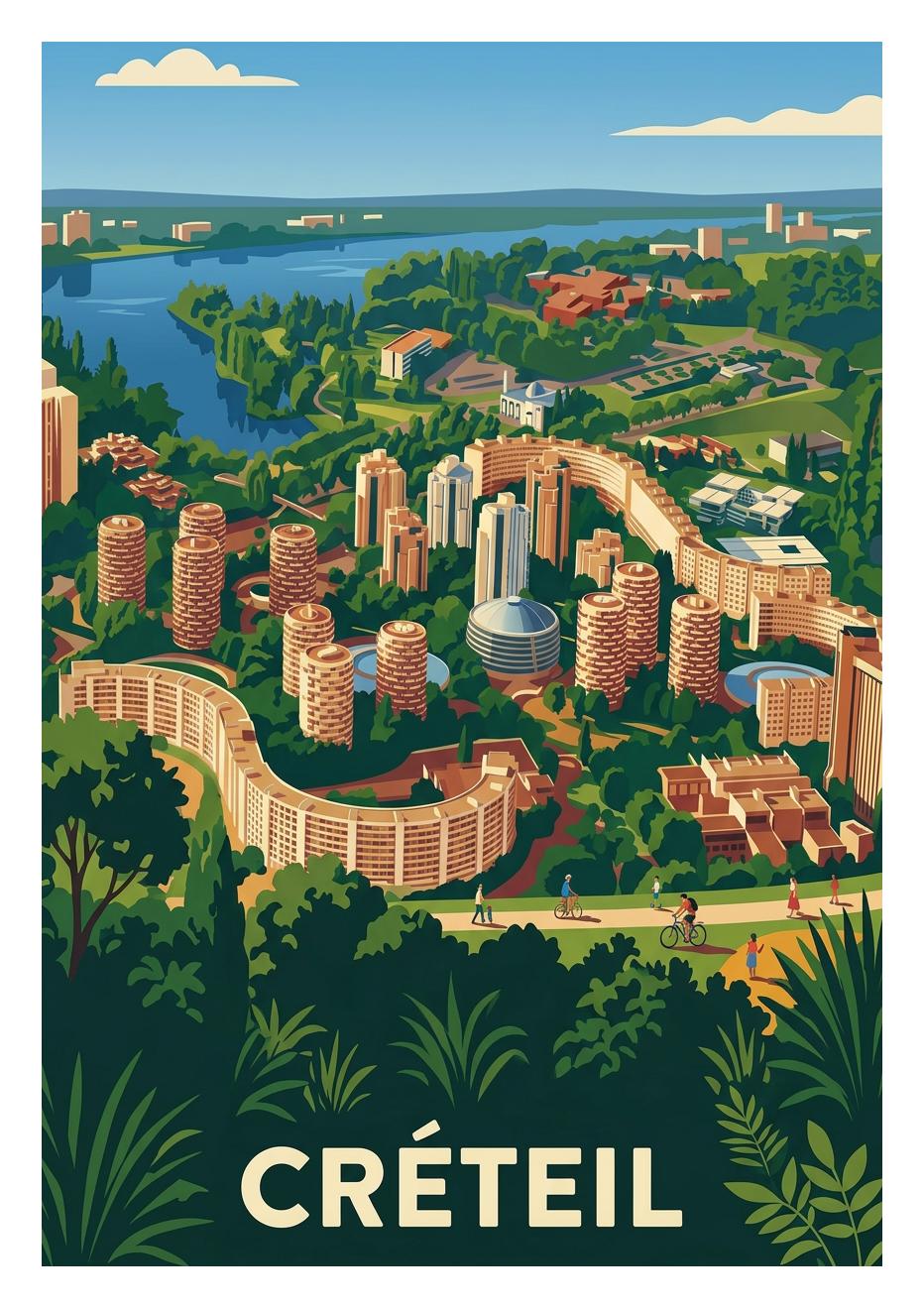 Poster souvenir de Créteil – image brute sans cadre