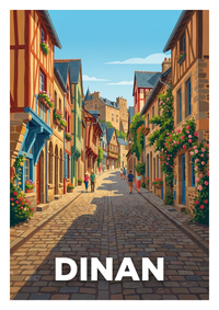 Poster souvenir de Dinan – image brute sans cadre