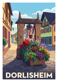 Poster souvenir de Dorlisheim – image brute sans cadre