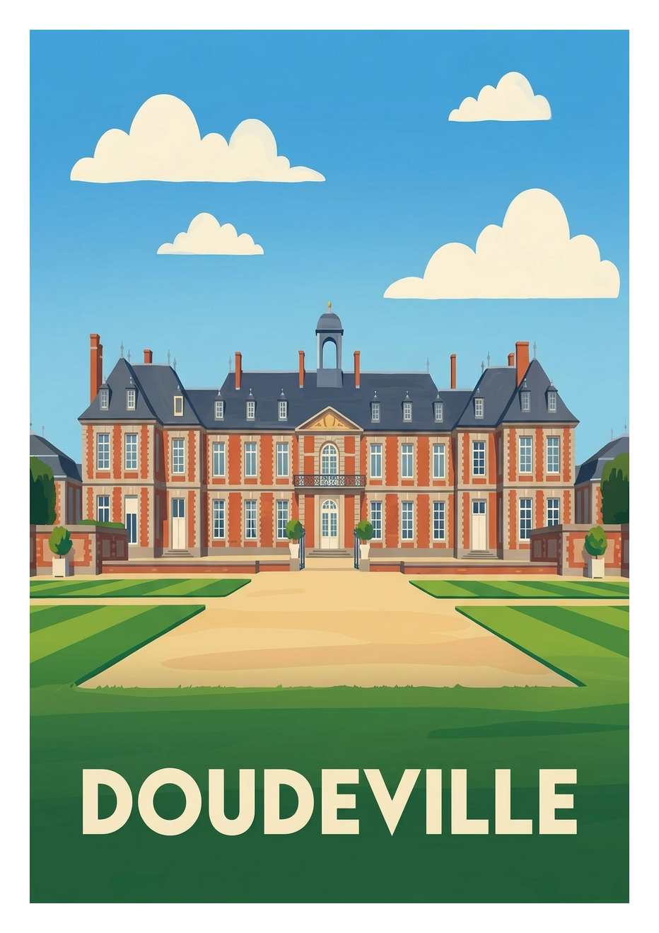 Poster souvenir de Doudeville – image brute sans cadre