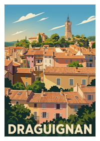 Poster souvenir de Draguignan – image brute sans cadre