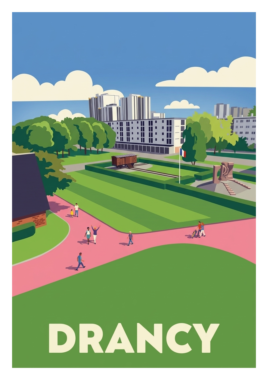 Poster souvenir de Drancy – image brute sans cadre