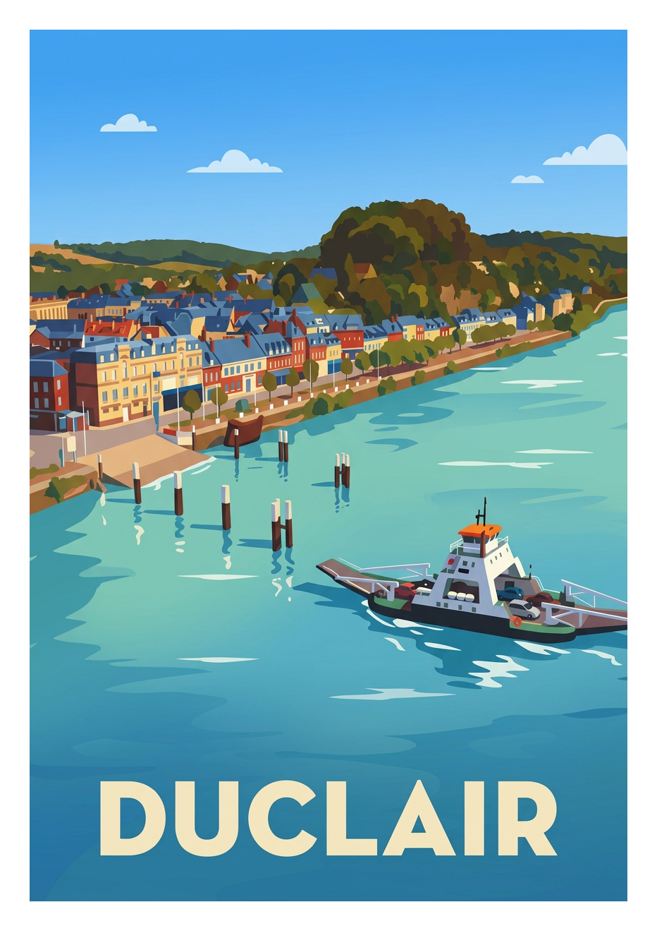 Poster souvenir de Duclair – image brute sans cadre
