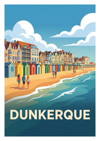 Poster souvenir de Dunkerque – image brute sans cadre
