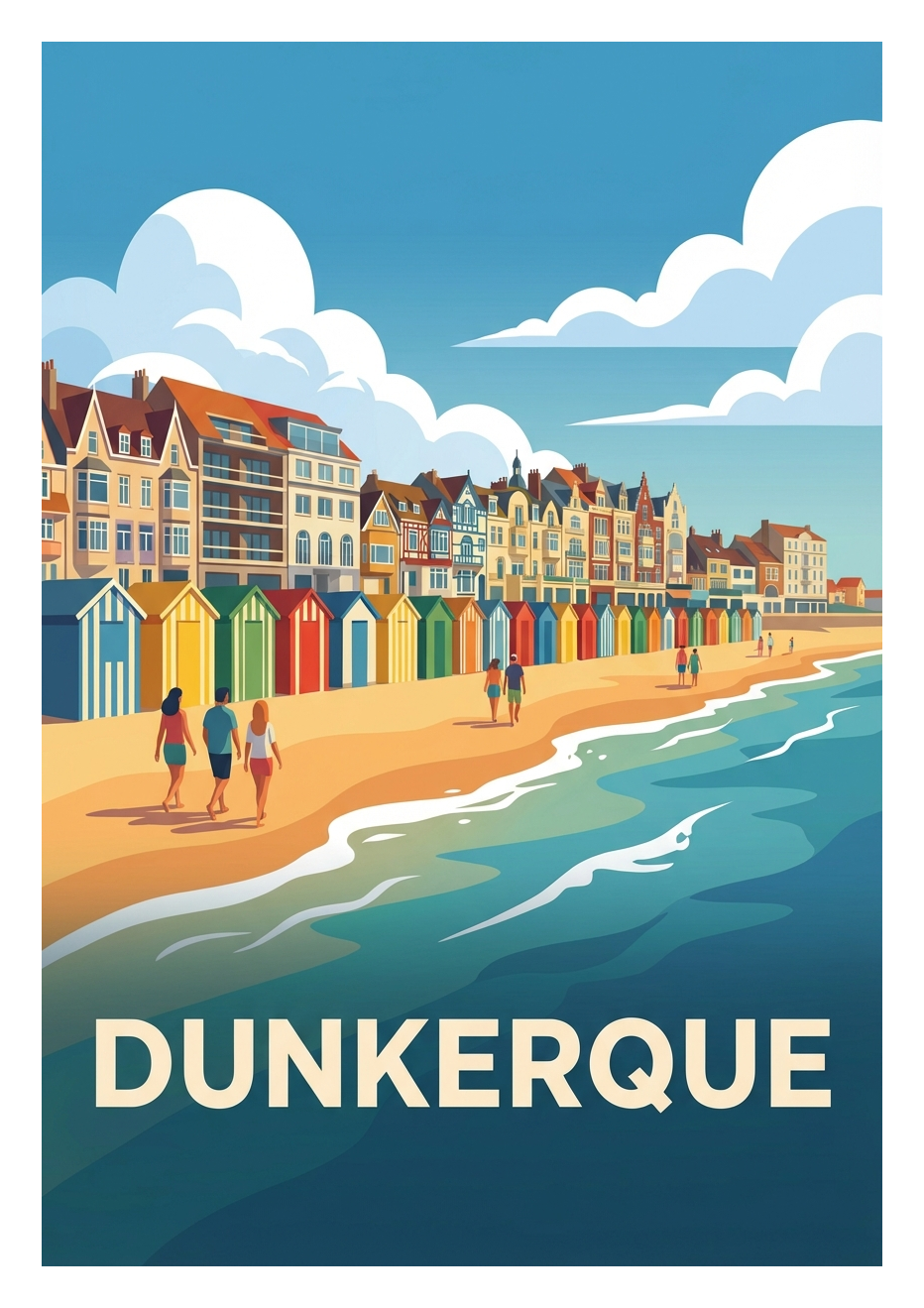 Poster souvenir de Dunkerque – image brute sans cadre