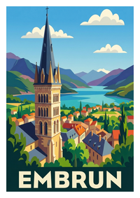 Poster souvenir de Embrun – image brute sans cadre