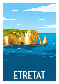Poster souvenir de Etretat – image brute sans cadre