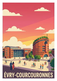 Poster souvenir de Évry-Courcouronnes – image brute sans cadre