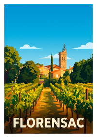 Poster souvenir de Florensac – image brute sans cadre
