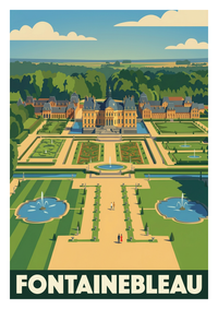 Poster souvenir de Fontainebleau – image brute sans cadre