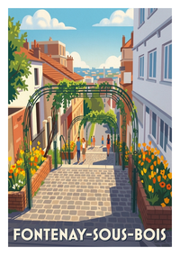 Poster souvenir de Fontenay-sous-Bois – image brute sans cadre