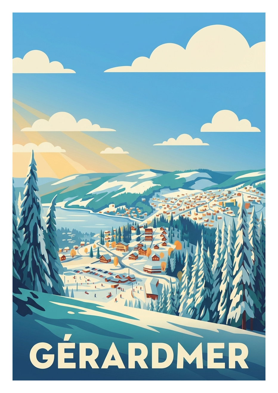 Poster souvenir de Gérardmer – image brute sans cadre